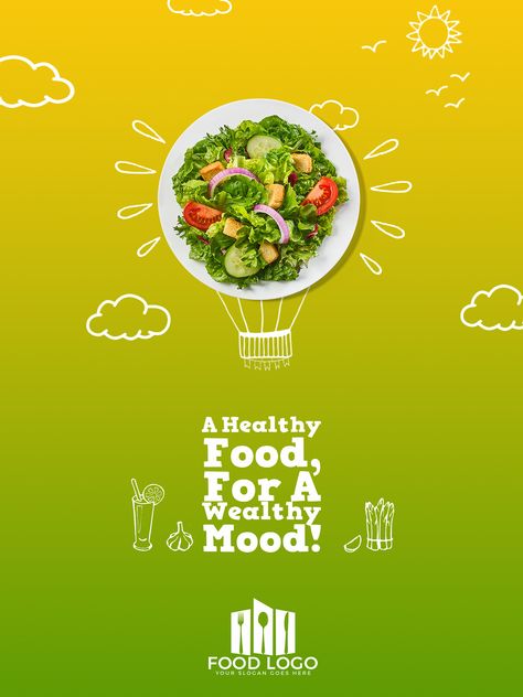 POSTER DESIGN on Behance Food Teaser Poster, Mood Poster, Poster In Photoshop, Rollup Design, Nutrition Poster, Healthy Mood, Restaurant Flyer, Food Banner, Desain Editorial