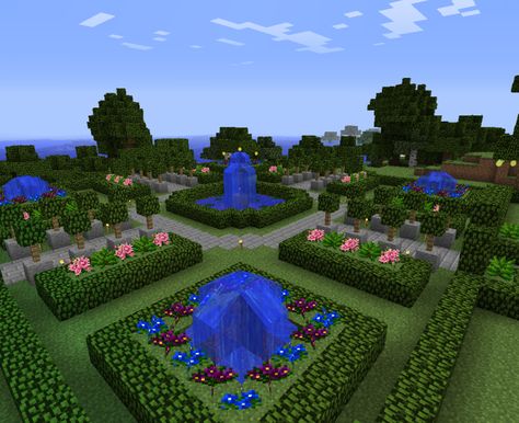 minecraft gardens - Google Search Minecraft Kale, Minecraft Garden Ideas, Mansion Minecraft, Minecraft Diy Crafts, Villa Minecraft, Construction Minecraft, Case Minecraft, Minecraft Garden, Minecraft Decoration