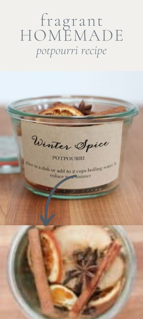 Winter Potpourri, Potpourri Diy, Potpourri Recipe, Natural Potpourri, Homemade Potpourri, Dried Potpourri, Potpourri Gift, Simmer Pot Recipes, Stove Top Potpourri