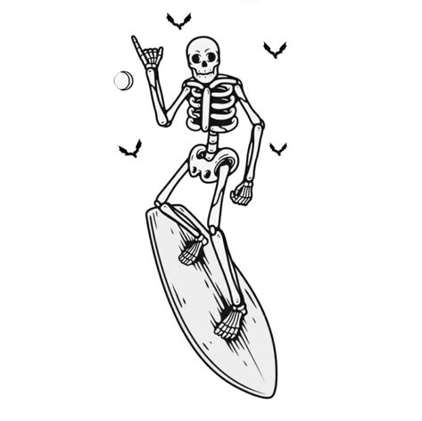 Skeleton Surfing Drawing, Surfing Artwork, John Tattoo, Surfer Tattoo, Surfing Skeleton, Surf Drawing, Surf Artwork, David Tattoo, Graffiti Ideas