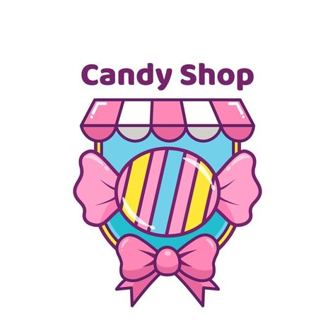 Candy Shop Logo Design Ideas, Candy Logo Design Ideas, Candy Shop Logo, Candy Business, Candy Clothes, Candy Logo, Old Fashioned Candy, Homemade Candy, Caramel Candy