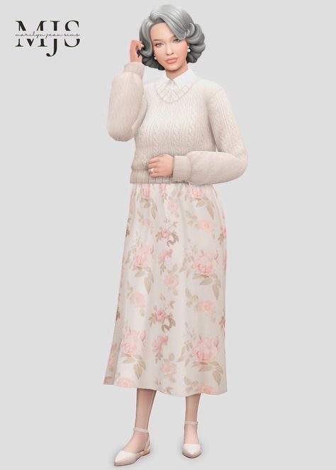 Sims Scarf Cc, Elderly Clothes, Elderly Clothing, Sims 4 Aesthetic, Toddler Cc Sims 4, 4 Aesthetic, Skirt Tights, Dress Tights, Sims 4 Cas Mods