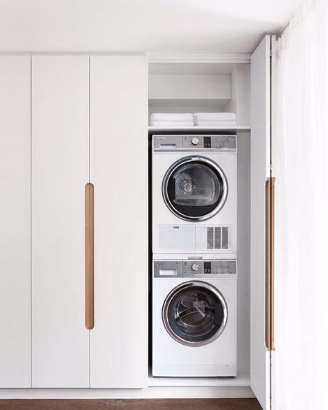 Concealed Laundry, European Laundry, Laundry Cupboard, Laundry Doors, Laundry Room Closet, Woodworking Bench Plans, Laundry Design, Modern Laundry Rooms, Laundry Room Inspiration