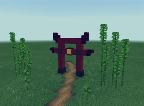 Chinese gate built in minecraft ⛩️ Tori Gates Minecraft, Tori Gate Minecraft, Minecraft Chinese Builds, Chinese Gate, Tori Gate, Minecraft Stuff, Asian Design, Minecraft Building, Minecraft Ideas