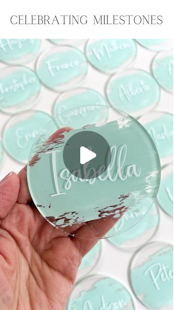 Wedding Table Place Settings Elegant, Acrylic Coasters Diy, Personalized Place Settings, Place Card Ideas, Wedding Table Place Settings, Acrylic Coasters, Anniversary Favors, Table Place Settings, Wedding Magnet