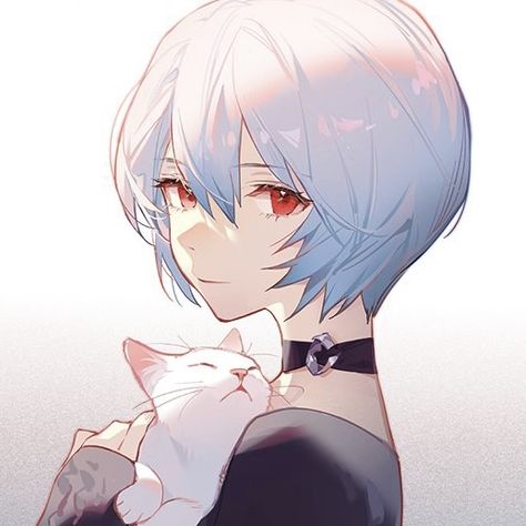 Rei Evangelion Icon, Rei Evangelion, Hair, Anime, White, Art