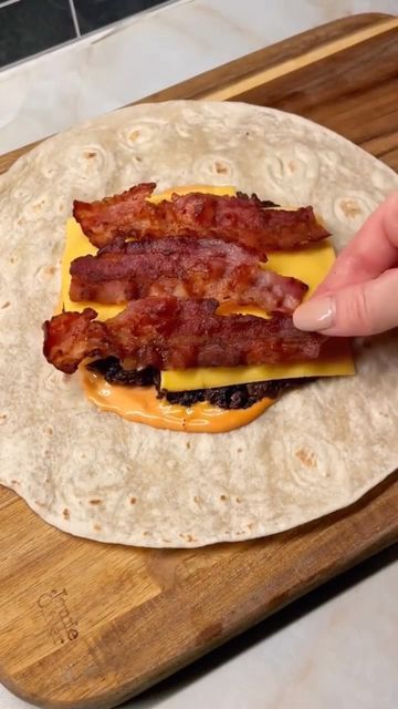 Cheesy Bacon Burger Wraps, Burger Wraps Tortilla, Summer Mojito Recipe, Grilled Pineapple Salsa Recipe, Cheesy Tortilla, Burger Wraps, Easy Pina Colada Recipe, Burger Wrap, Mango Lassi Recipes