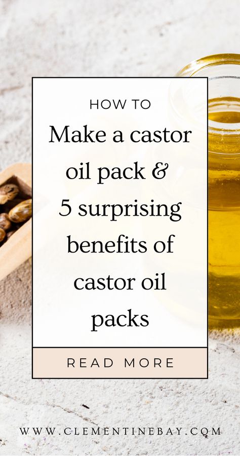 Click here to read 5 surprising health benefits of castor oil packs & learn how to make a castor oil pack safely at home. | Non-toxic living | Natural detox remedies | Holistic wellness Castor Oil Pack Benefits, Carrier Oil Benefits, Benefits Of Castor Oil, Castrol Oil, Castor Oil Benefits, Baking Soda Water, Castor Oil Packs, Toxic Cleaning Products, Toxic Skincare