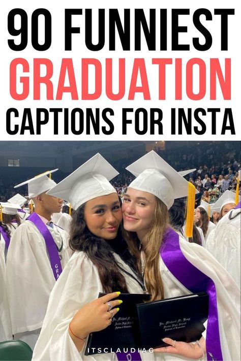 Graduation Instagram posts are super important to my friends and I, and I can tell you these funny graduation quotes are the BEST. We will be using some of these graduation captions for sure. Quote For Graduation Funny, Funny Quotes About Graduation, Graduation Signs Ideas, Graduation Quotes University Instagram, Funny Quotes Graduation, Congratulations Captions Instagram, Graduation Posters Signs, College Graduation Quotes Funny, Graduation Funny Captions