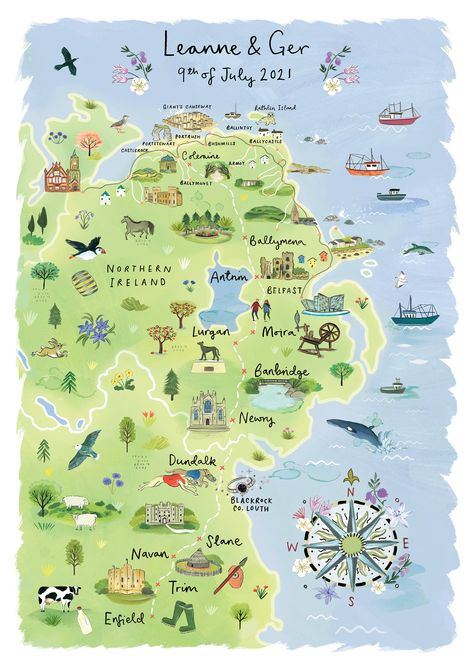 As a freelance illustrator I specialise in illustrated maps, and have worked with Westminster Abbey, Hello Magazine, The National Trust, Whistlefish, The Carbis Bay hotel and may other clients on map projects.  This is a bespoke illustrated map, featuring 6-8 illustrated locations/ icons of your choice. I'll also add plants, trees, animals, people, transport, and a border. You can choose between a rectangular or a circular shaped map.  The final product is a beautiful giclée print, in either siz Cute Map Illustration, Island Map Illustration, Illustrative Map, Cambridge Map, Location Illustration, Map Art Illustration, Maps Illustration Design, Landmark Illustration, Maps Illustration