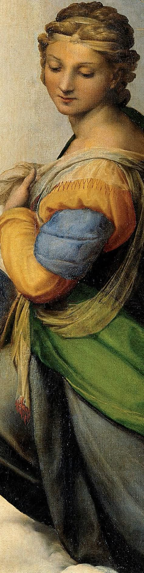 Detail from Sistine Madonna  --  1513-14  --  Raphael  --  Italian  --  Gemäldegalerie Alte Meister, Dresden Sistine Madonna, Jan Van Eyck, Italian Painters, Italian Art, Italian Artist, Her Eyes, Religious Art, Dresden, Classic Art