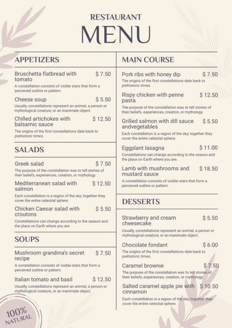 Italian Restaurant Menu Ideas, Restaurant Menu Layout, Restaurant Menu Design Ideas Templates, Menus Design Ideas, Restaurant Menu Design Layout, Food Menu Design Layout, Italian Restaurant Menu Design, Menu Ideas Restaurant, Restaurant Menu Design Ideas