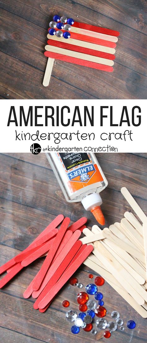 This American flag craft is simple, fun, and perfect for kids to try this 4th of July or for any patriotic holiday. Grab some popsicle sticks and have fun! Flag Day Crafts, American Flag Craft, American Flag Crafts, 13 Colonies, Flag Crafts, Flag Day, Patriotic Crafts, Kindergarten Crafts, Patriotic Holidays