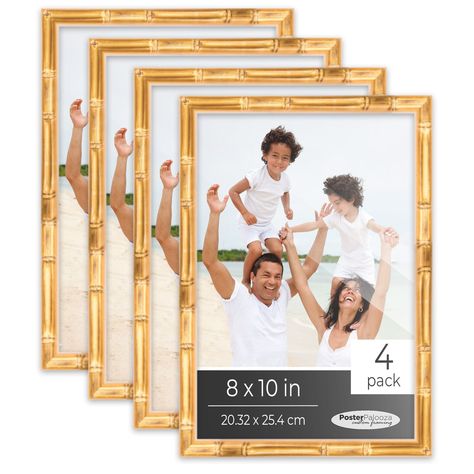 Pack of 4 Gold Bamboo Picture Frames | Solid Wood | UV-Resistant Acrylic | Easy Gallery Wall Setup | Michaels Bamboo Frames, Bamboo Picture Frames, 11x14 Picture Frame, Wood Moulding, 18x24 Frame, 4x6 Frames, 5x7 Picture Frames, 8x10 Picture Frames, 4x6 Picture Frames