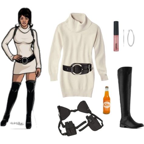 Lana Kane Cosplay by cherrie22 on Polyvore featuring Fergie, Michael Kors, RetrÃ², Halloween, cosplay and archer Lana Archer, Garnet Cosplay, Archer Cosplay, Lana Kane, Halloween Things, Cosplay Inspiration, Women Cosplay, Fandom Fashion, Creative Costumes