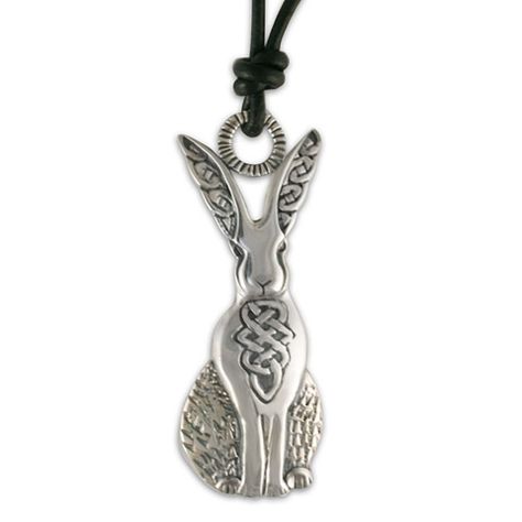 Celtic Hare Pendant in Sterling Silver Celtic Rabbit, Celtic Hare, Bunny Jewelry, Rabbit Jewelry, Ancient Celts, Celtic Knotwork, Irish Jewelry, Celtic Jewelry, Dream Jewelry