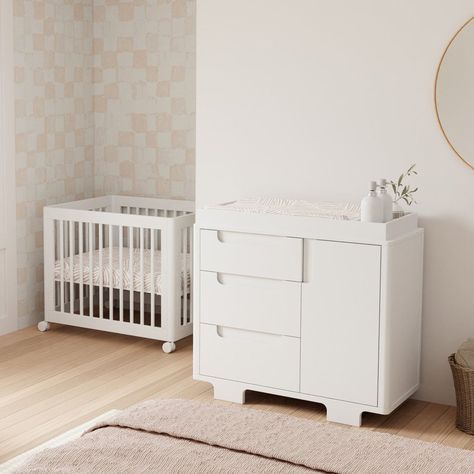 Nursery Decor Babyletto Yuzu, Modern Nursery Furniture, Nursery Changing Table, Changing Table Dresser, Junior Bed, Stylish Nursery, Convertible Crib, Geometric Form, Modern Nursery