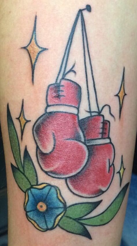 Boxing Gloves Tattoo, Box Gloves, Boxer Tattoo, Boxing Tattoos, Sunset Tattoos, Traditional Flash, Boxing Glove, American Tattoos, Tattoo Designs And Meanings