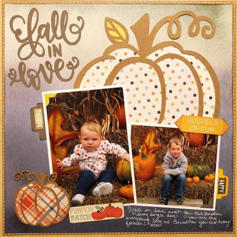 Fall Scrapbook Layouts, Halloween Layout, Scrapbook Design Layout, 12x12 Scrapbook Layouts, Baby Scrapbook Pages, Holiday Scrapbook, Scrapbooking Layouts Baby, Scrapbook Quotes