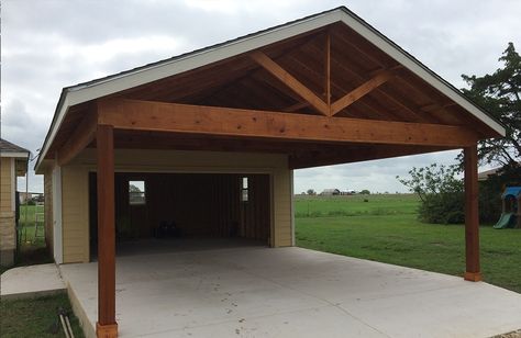 Free Standing Carport, Patio Options, Carport Addition, Carport Makeover, Wooden Carports, Building A Carport, Garage Extension, Car Ports, Diy Carport