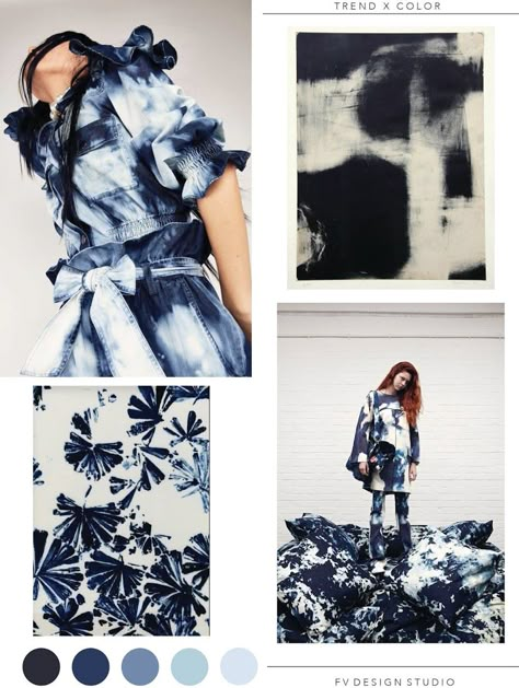 FASHION VIGNETTE: FV TREND X COLOR | INDIGO CRAFTS - SS 2020 Shibori Fashion, Indigo Fashion, Fashion Trend Forecast, Mode Kimono, Popular Handbags, 2020 Fashion Trends, 2017 Fashion Trends, 2020 Fashion, Print Trends