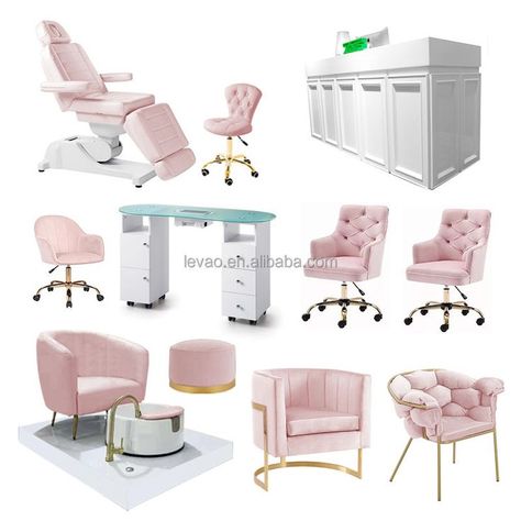 Nail Salon Chairs, Manicure Tables, Beauty Nail Salon, Nail Salon Interior Design, Nail Salon Interior, Nail Salon Furniture, Beauty Room Salon, Nail Salon And Spa, Nail Table