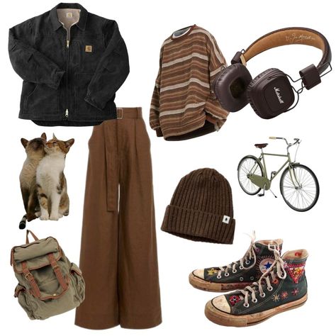 Comfy Core Aesthetic, Goblincore Outfits, Street Style Outfits Casual, 70s Outfits, Swaggy Outfits, Fairy Grunge, Autumn Outfit, Cute Fits, Retro Outfits