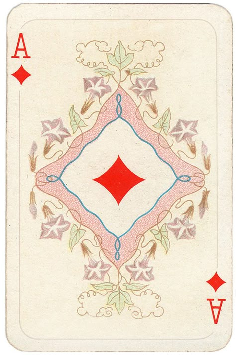 Ace of diamonds Allerfeinste Schubert Whist beautiful playing cards Playing Cards Diamonds, Wallpaper Card, Beautiful Playing Cards, Playing Card Decorations, Vintage Card Design, Playing Card Poster, Pretty Playing Cards, Playing Card Pattern, Graphic Design Playing Cards