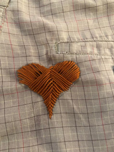 Visible Mending Heart, Visible Mending Elbow, Mending Life Book, Visible Mending Tshirt Hole, How To Mend Moth Holes In Wool, Visible Mending, Tassel Necklace, Tassels