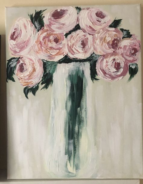 Flower bouquet Painted Flower Bouquets, Bouquet Painting, Painted Flower, Impasto Painting, Farmhouse Art, Flower Bouquets, Acrylic Art, Flowers Bouquet, Flower Painting