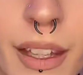 12 Gauge Septum, Gauged Septum, Septum Gauge, Black Septum, Gauge Septum, Stretched Septum, 12 Gauge, Piercing Tattoo, Nostril Hoop Ring