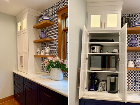 Air Fryer Cabinet Storage, Air Fryer Storage Cabinet, Under Cabinet Air Fryer, Kitchen Rice Cooker Storage, Air Fryer Countertop Storage, Air Fryer Storage, Air Fryer On Countertop Decor, Air Fryer Storage Ideas, Hdb Kitchen