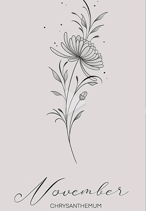 Tatouage Haida, Crisantemo Tattoo, Chrysanthemum Flower Tattoo, November Flower, November Birth Flower, Daffodil Tattoo, Chrysanthemum Tattoo, Mom Tattoo Designs, Mommy Tattoos