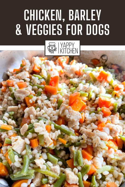 Veggies For Dogs, Dog Food Recipes Crockpot, Chicken Barley, Chicken Vegetable Stew, Chicken Dog Food Recipes, Puppy Haircut, Animal Treats, Chicken Green Beans, Mom Crafts