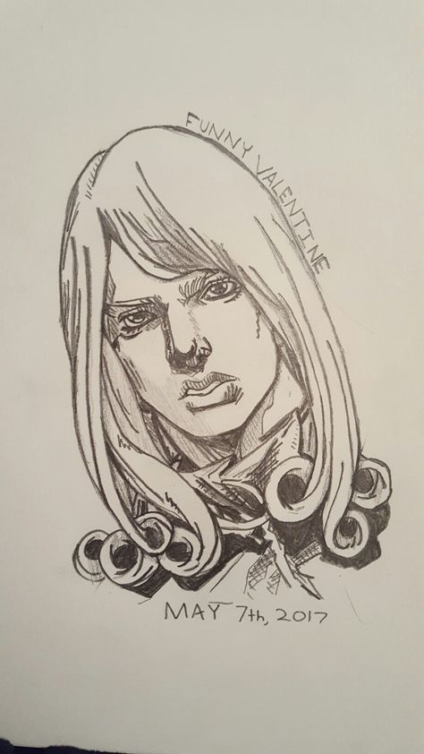 Funny Valentine JoJo JJBA SBR Steel Ball Run Jojo Art Tutorial, Jojo Drawing Tutorial, Jojo Sketch Art, Jojo Drawing Sketch, Jjba Drawings, Jjba Sketch, Funny Valentine Jjba, Jjba Drawing, Valentine Jjba