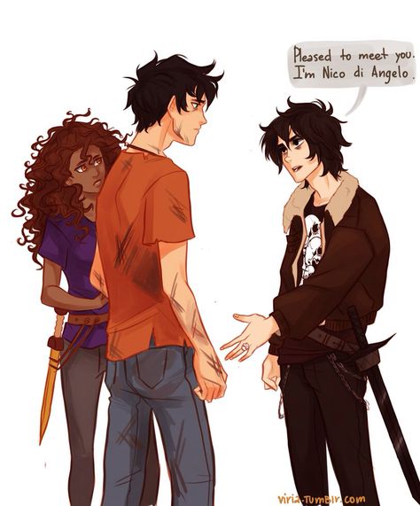 Nico's introduction - you've gotta love this son of Hades. Percy Jackson Film, Percy Jackson Fanart, The Kane Chronicles, Son Of Neptune, Zio Rick, Hazel Levesque, Jason Grace, Percy Jackson Fan Art, Percy Jackson Characters