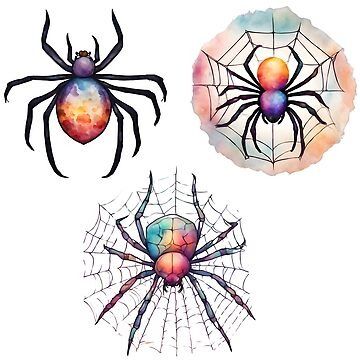 The enchanting allure of our Watercolor Spider Trio. • Millions of unique designs by independent artists. Find your thing. Watercolor Stickers, Spiders, Halloween Nails, Science Poster, Sticker Design, Stranger Things Fanart, Vinyl Sticker, Unique Designs, Finding Yourself