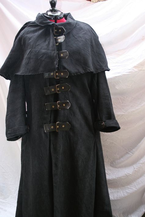 goodfairybadfairy Friar Lawrence, Character Faceclaims, Men Overcoat, Plague Doctor Costume, Christmas Coat, Doctor Costume, Van Helsing, Bespoke Clothing, Heavy Coat