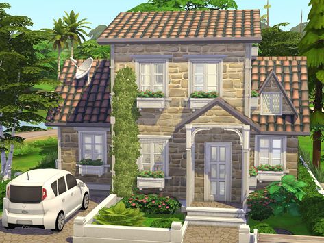 Sims 4 Cottage, British Cottage, The Si, British House, Die Sims 4, Sims 4 House Plans, Sims 4 House Building, Sims 4 House Design, Sims Building