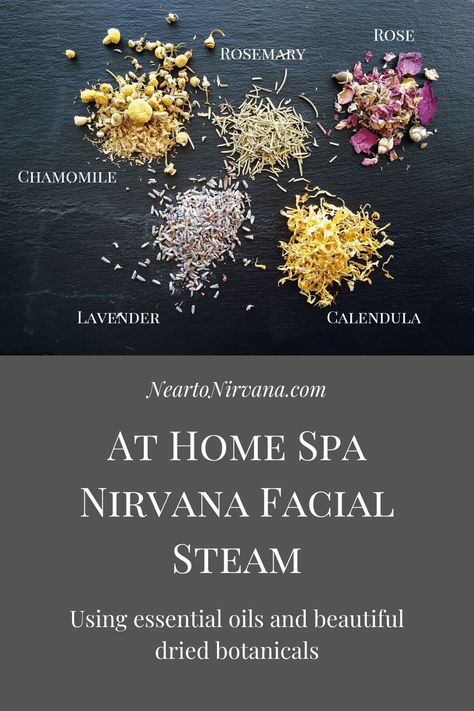 Home Spa Facial, Facial Steam Diy, Herbal Facial Steam, At Home Facial, Face Steaming, Home Facial, At Home Spa, Spa Facial, Steam Recipes