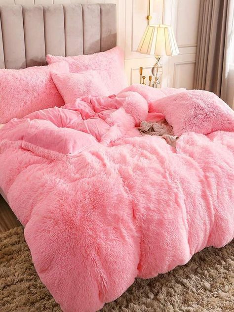 Takken Decor, Fluffy Duvet, Pink Comforter, Work Space Decor, Bedroom Headboard, Fluffy Blankets, Bed Sets, Living Room Sectional, Quilt Cover Sets