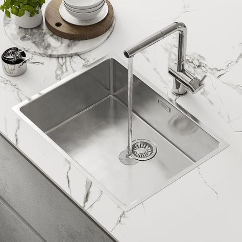 Kitchen Taps And Sinks Modern, Franke Kitchen Sink Stainless Steel, Tap For Kitchen Sink, Franke Sink Stainless Steel, Taps For Kitchen Sink, Kitchen Sink Taps Modern, Kitchen Tap Ideas, Silver Sink Kitchen, Best Sinks For Kitchen