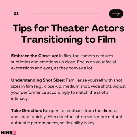 Navigating the fascinating journey from theater to film and vice versa 🤩 Swipe to discover the secrets to success in both realms!
#film #theatre #acting #actingtips #actor Actor Tips, Theater Tips, Acting Theatre, Acting Monologues, Theatre Acting, Acting Exercises, Acting Scripts, Acting Quotes, Acting Lessons