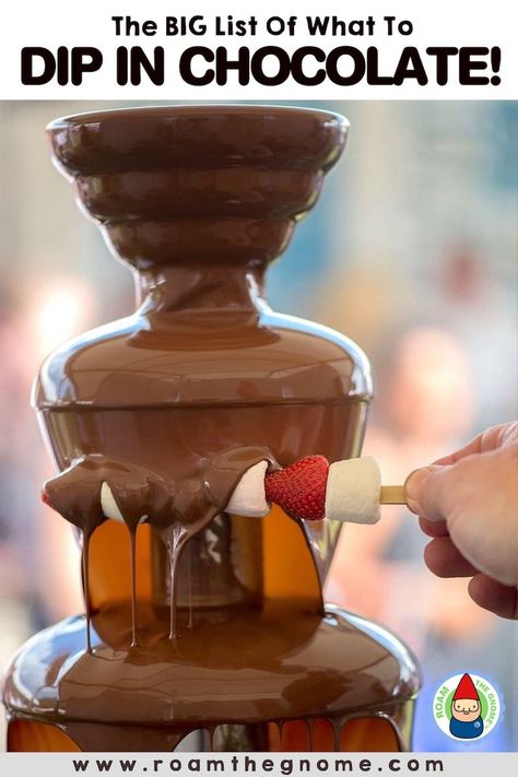 WHAT TO DIP IN CHOCOLATE FOUNTAIN - ALL YOU NEED TO KNOW What To Dip In Chocolate, Chocolate Fountain Bar, Easy Chocolate Fondue Recipe, Chocolate Fountain Machine, Chocolate Fountain Recipes, Chocolate Fondue Fountain, Chocolate Fondue Recipe, Fondue Fountain, Rome Food