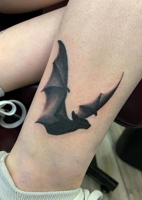 Bat Tattoo Elbow, Bat Tattoo Collar Bone, Small Bat Tattoo Design, Bat Tattoos Men, Black Bat Tattoo, Bat Tattoo Arm, Realistic Bat Tattoo, Bat Hand Tattoo, Black Chest Tattoo