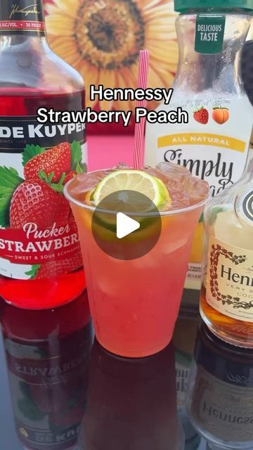 Chop Daily Food on Instagram: "Hennessy Strawberry Peach 🍓🍑 Yay or Nay? 🎥 @spdrinkss" Strawberry Hennessy, Hennessy Drinks, Million Dollar Baby, Frozen Lemonade, Refreshing Drinks Recipes, Yay Or Nay, Strawberry Lemonade, Million Dollar, Refreshing Drinks