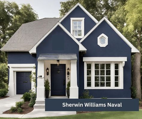 Exterior Stucco House Colors, Stucco Exterior Colors, Outside House Paint Colors, Stucco House Colors, White Stucco House, Outside House Paint, Dark Blue Houses, Stucco Colors, Blue Grey Walls