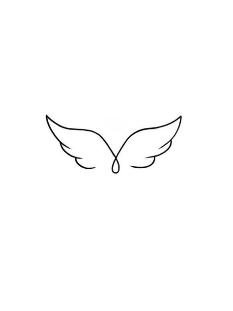 One Line Angel Tattoo, Tiny Angel Wing Tattoo, Fine Line Angel Wings Tattoo, Simple Angel Tattoos, Angle Wing Tattoos, Small Wings Tattoo, Papa Tattoo, Small Angel Wing Tattoo, Single Line Tattoo