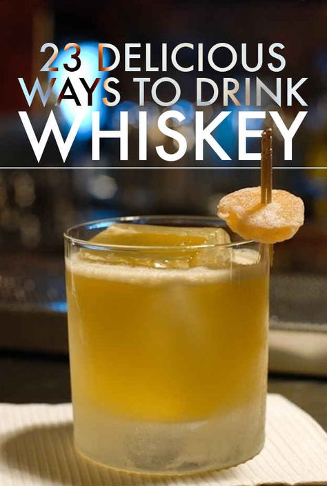 23 Delicious Ways To Drink Whiskey Tonight - BuzzFeed Mobile Penicillin Cocktail, Sophisticated Food, Whisky Cocktail, Amaretto Sour, Party Dips, Whiskey Drinks, Snacks Für Party, Simple Recipes, Real Simple