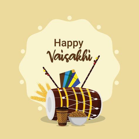 Happy Vaisakhi, Celebration Background, Festival Celebration, Creative Illustration, The Happy, Vector Art, Vector Free, Royalty Free, For Free